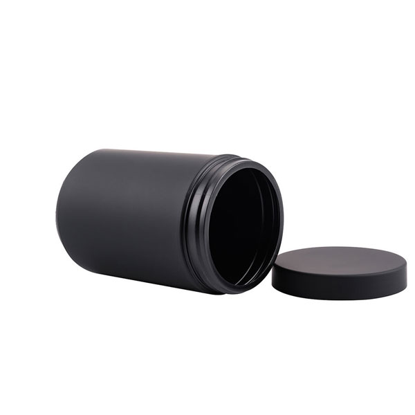 Black Soft Touch HDPE Plastic Jar
