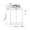 Big Gallon HDPE Protein Powder Container Size