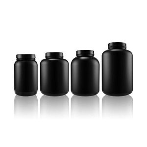 Black Big Gallon HDPE Protein Powder Container