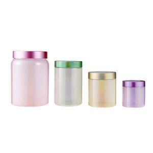 PET Plastic Iridescent Jars