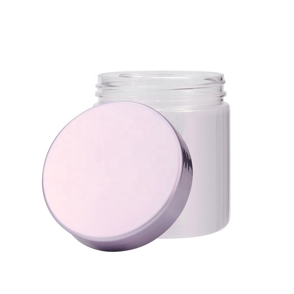 Tarro iridiscente de plástico PET rosa